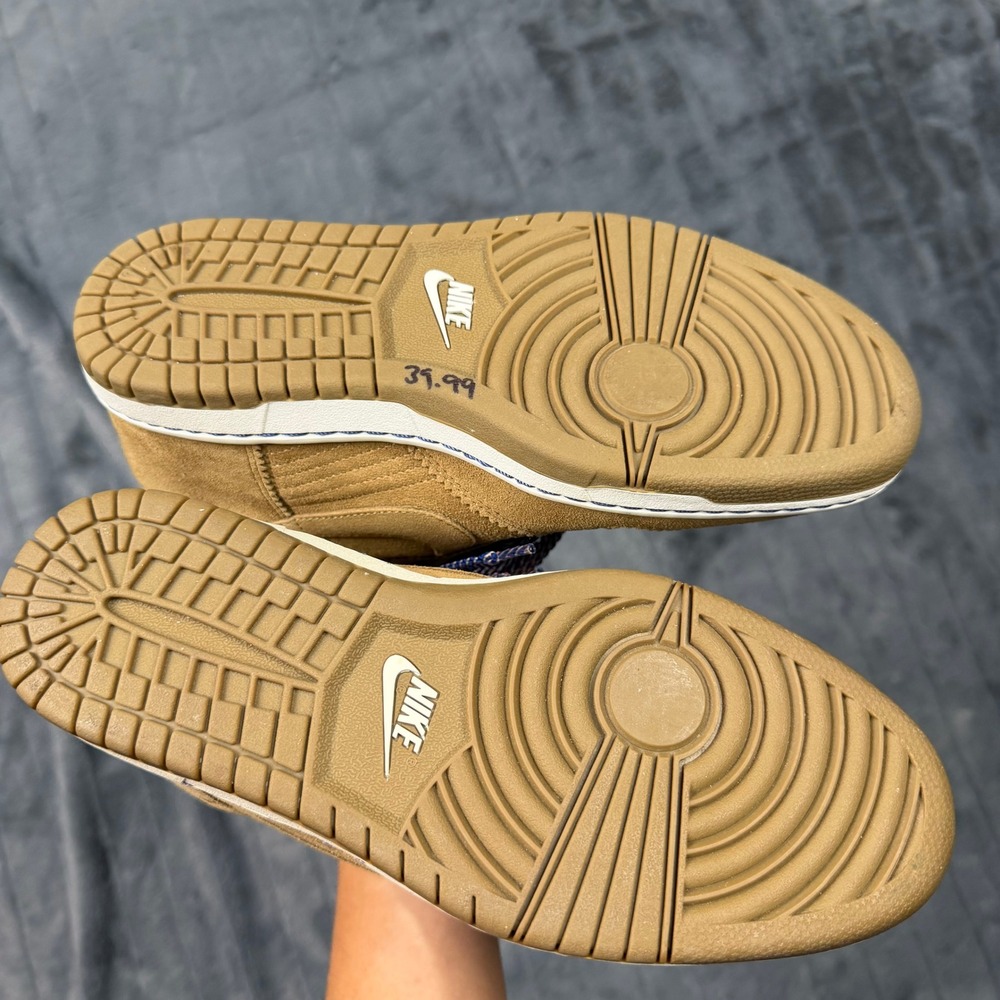 Nike Dunk Sky High Wheat Suede Wedge Sneakers Tan 528899-201 Womens 11 - Picture 6 of 8